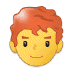 👨‍🦰 man: red hair display on Samsung